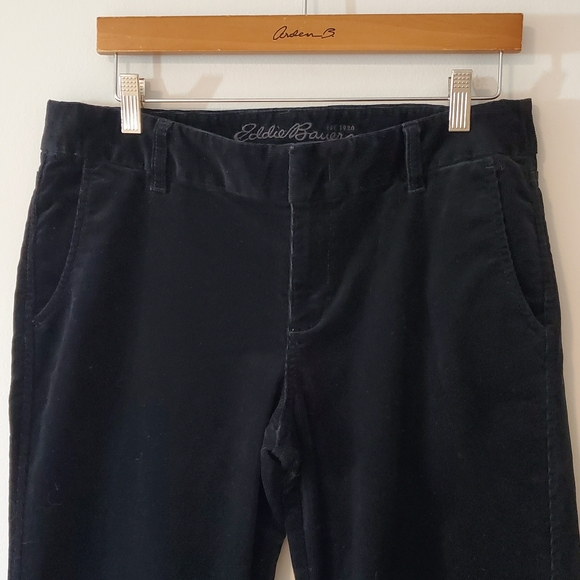 Eddie Bauer Corduroy 5 Pocket Boot Cut Trouser Pants - Black - Size 8 - Picture 9 of 12